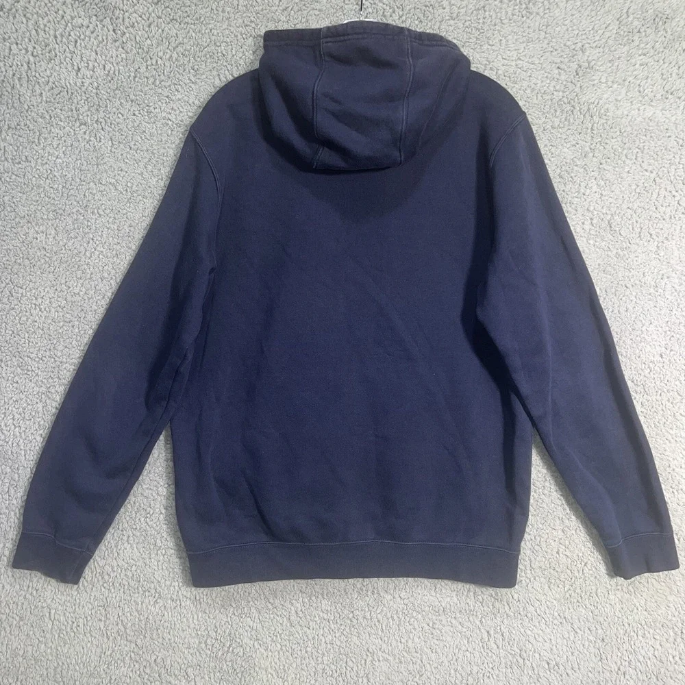 VTG Nike Sweater Men's Size L Blue Hoodie Blue Tag Embroidered Logo Pullover 80s
